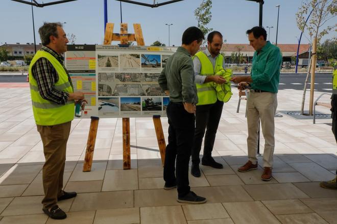 En imágenes I Avanzan las obras de la N-232 en Utebo