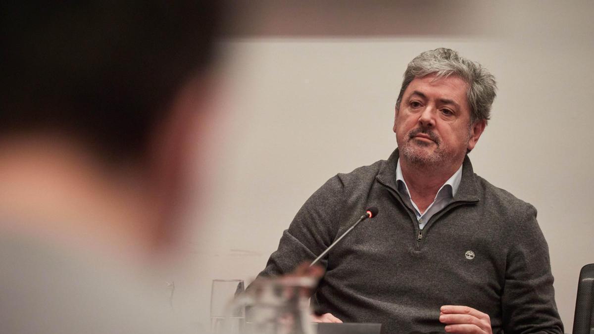Antxón Alonso, el pasado mes de enero en una comparecencia en la comisión de investigación del Parlamento de Navarra.