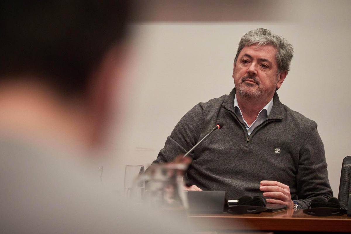 Antxón Alonso, el pasado mes de enero en una comparecencia en la comisión de investigación del Parlamento de Navarra.