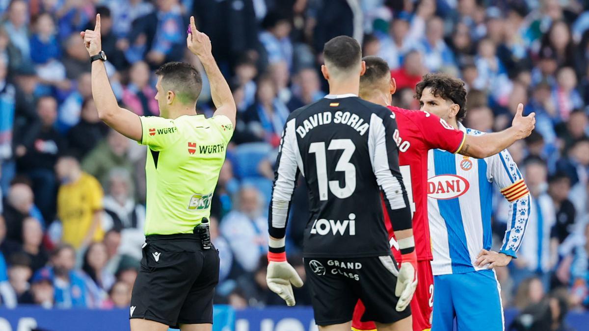 Imagen del choque entre el Getafe y el Espanyol