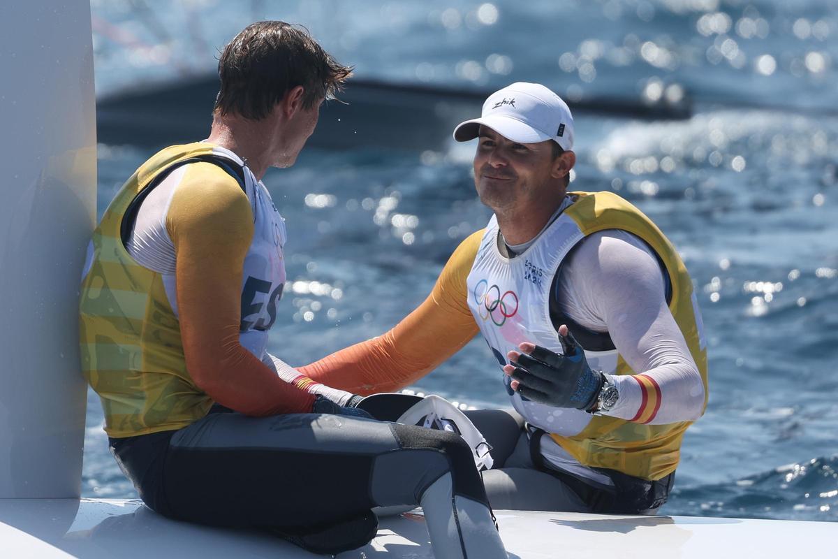 La 'medal race' del skiff de vela que les ha valido el oro a Diego Botín y Florian Trittel, en imágenes.