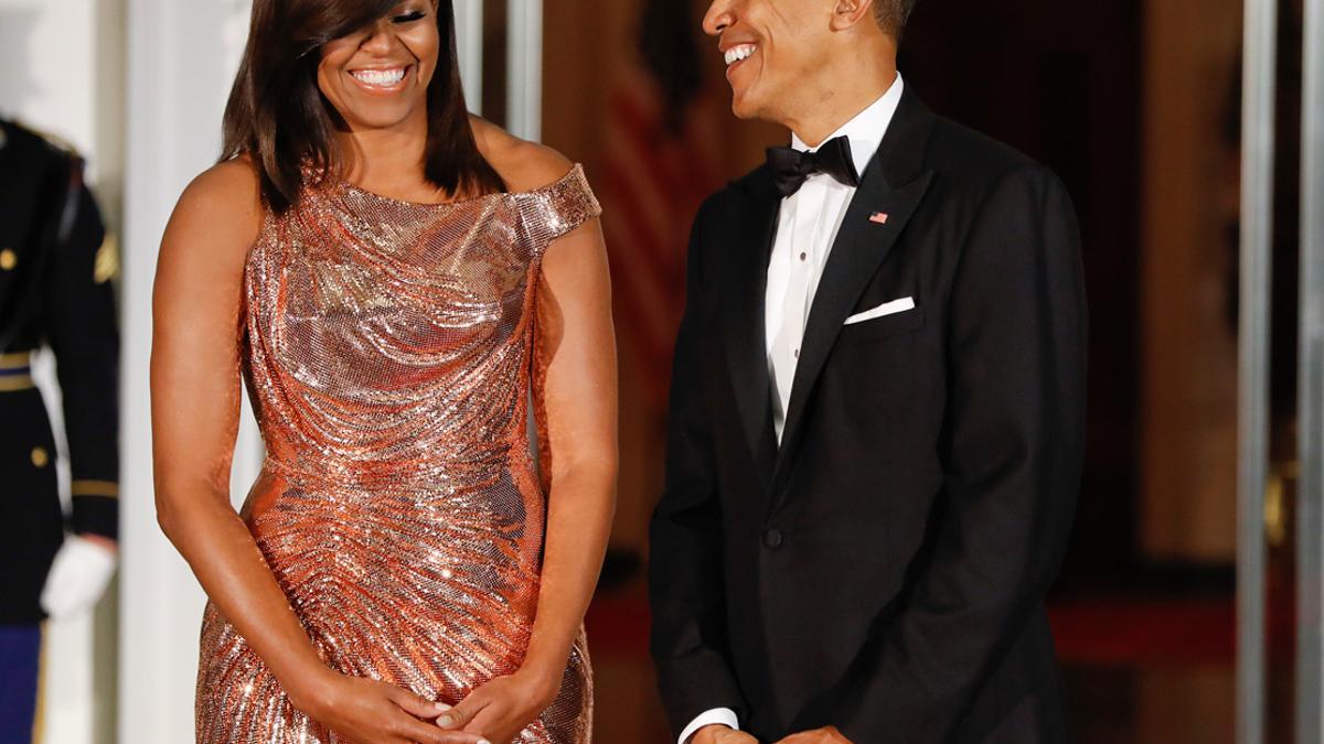 Michelle y Barack Obama en su última cena de estado