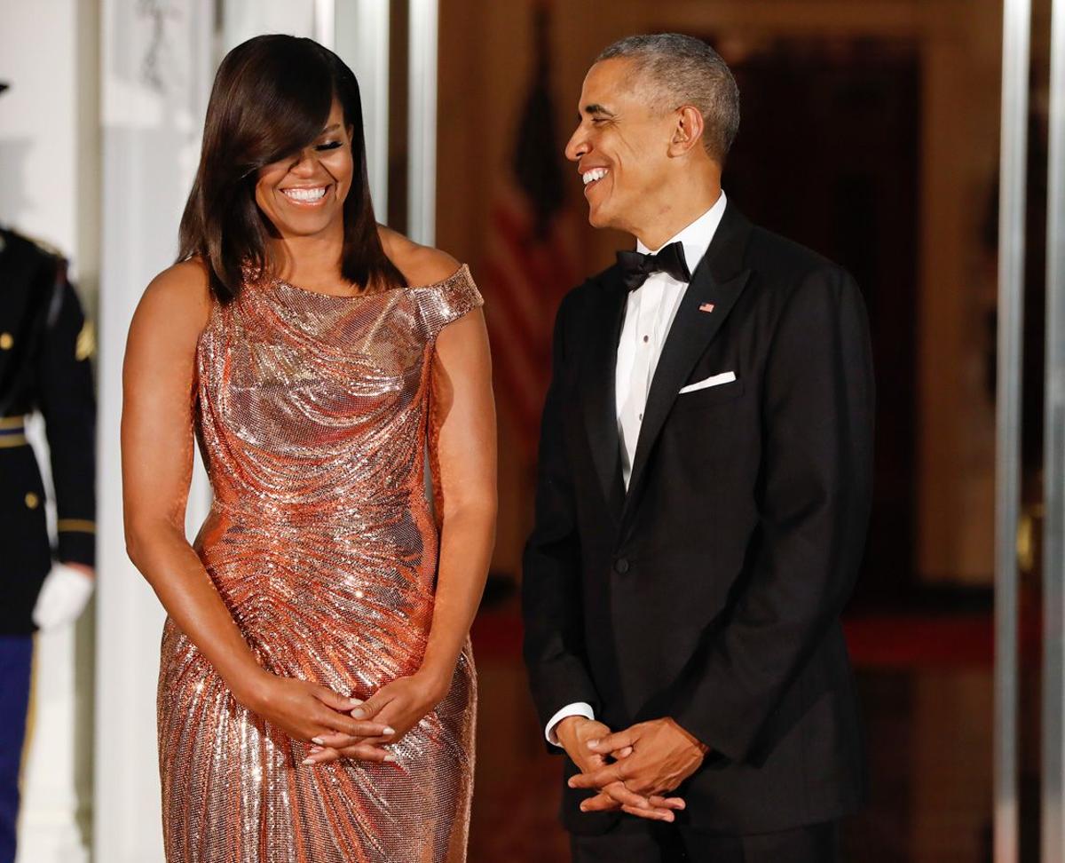 Michelle y Barack Obama en su última cena de estado