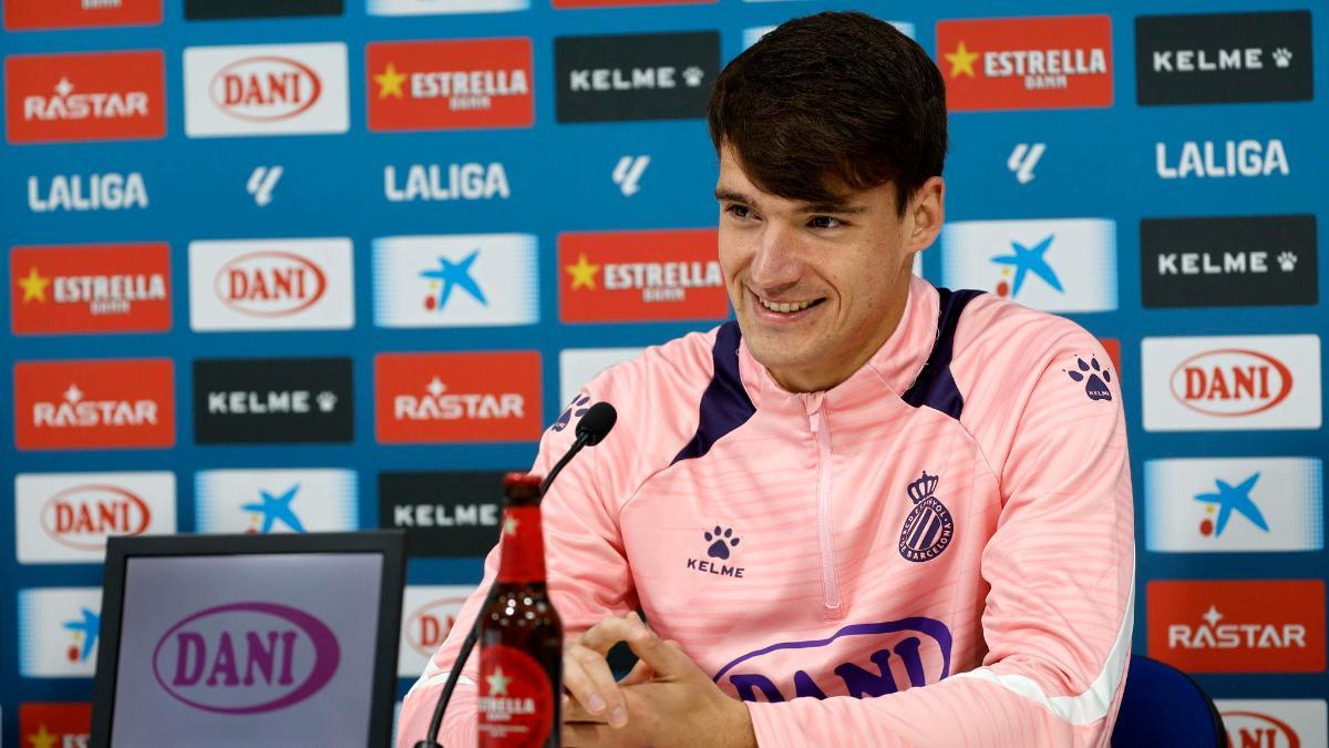 Urko González de Zárate, en rueda de prensa