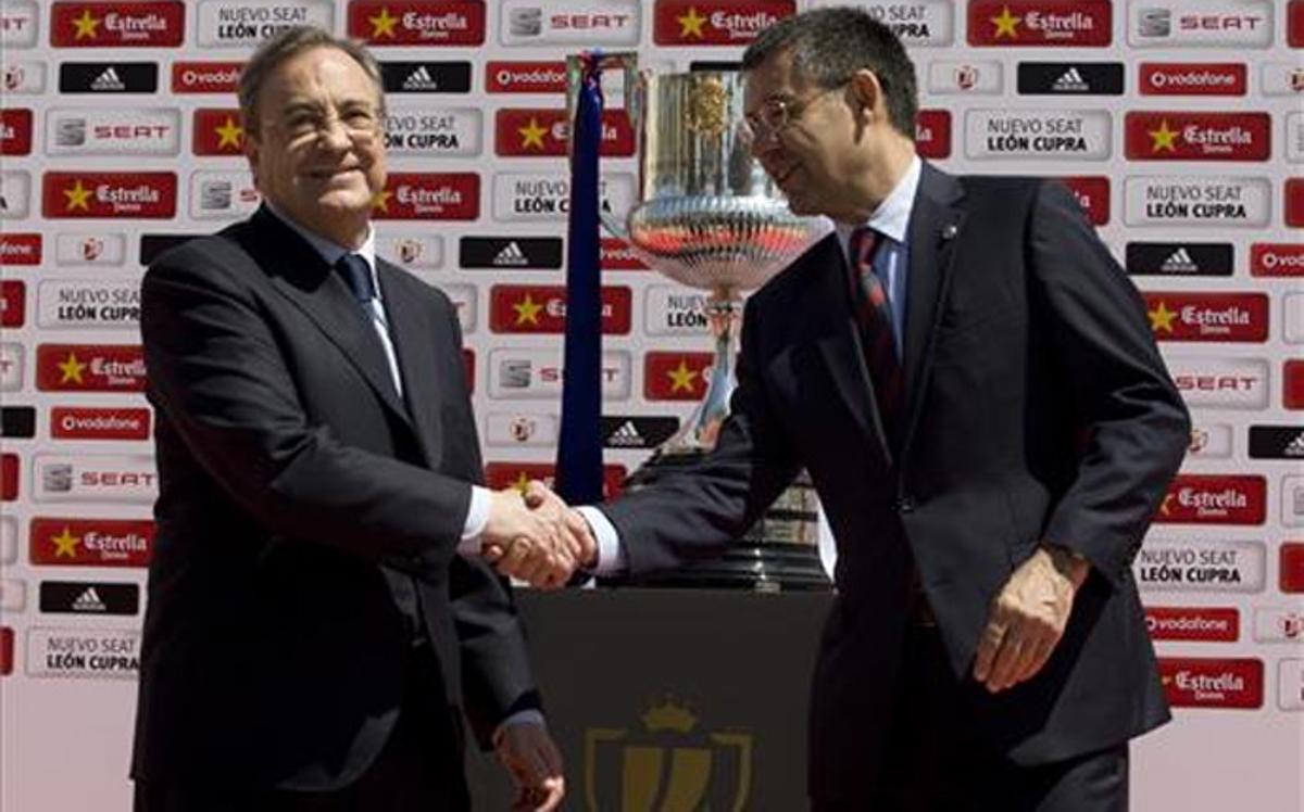 Cordialidad entre Bartomeu y Florentino en la previa de la final