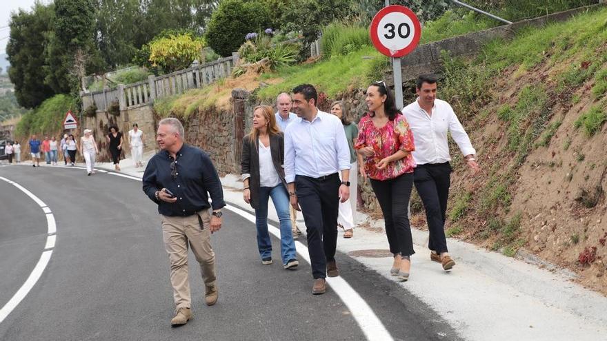 Inauguración de las obras en la carretera PO-1202.
