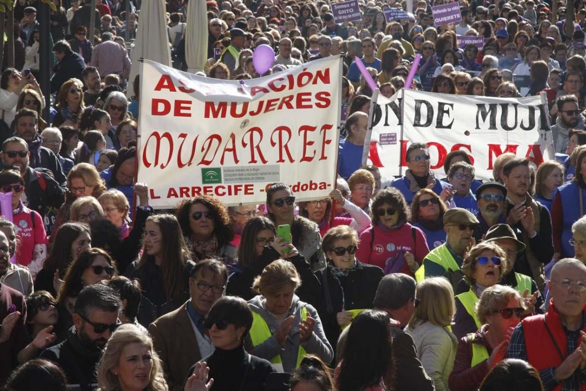 Multitudinaria manifestación contra la violencia hacia la mujeres