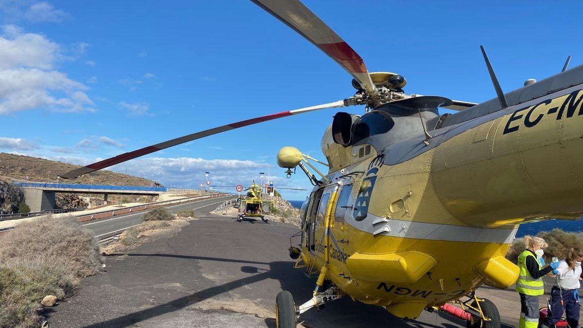 Helicóptero de emergencias en un rescate anterior.