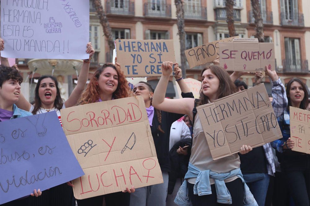 Manifestación en Málaga contra la sentencia de la Manada