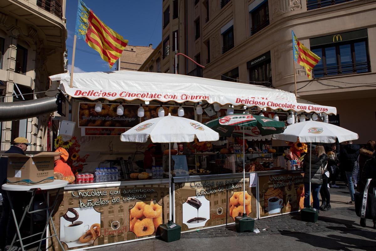 Churrerías en las Fallas de València.