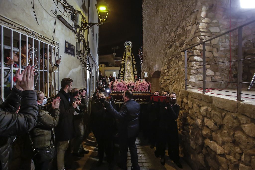 Semana Santa de Lorca 2022: Virgen de la Soledad del Paso Negro, iglesia y procesión