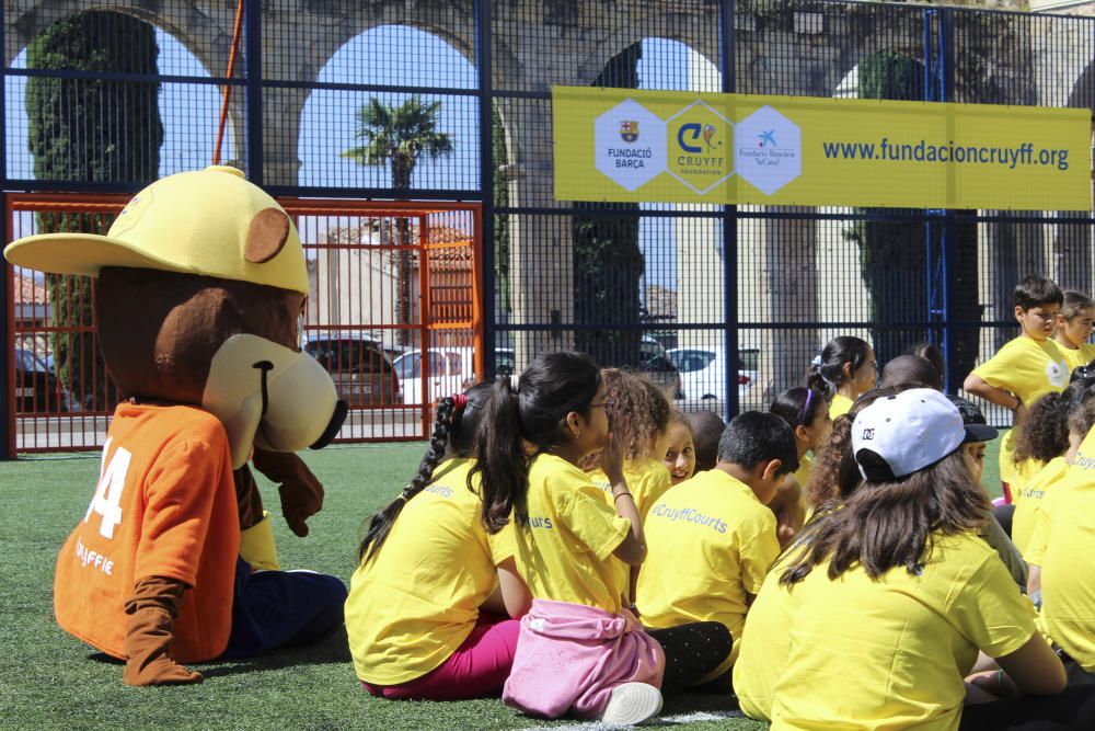 Diferents moments de la inauguració del Cruyff Cou