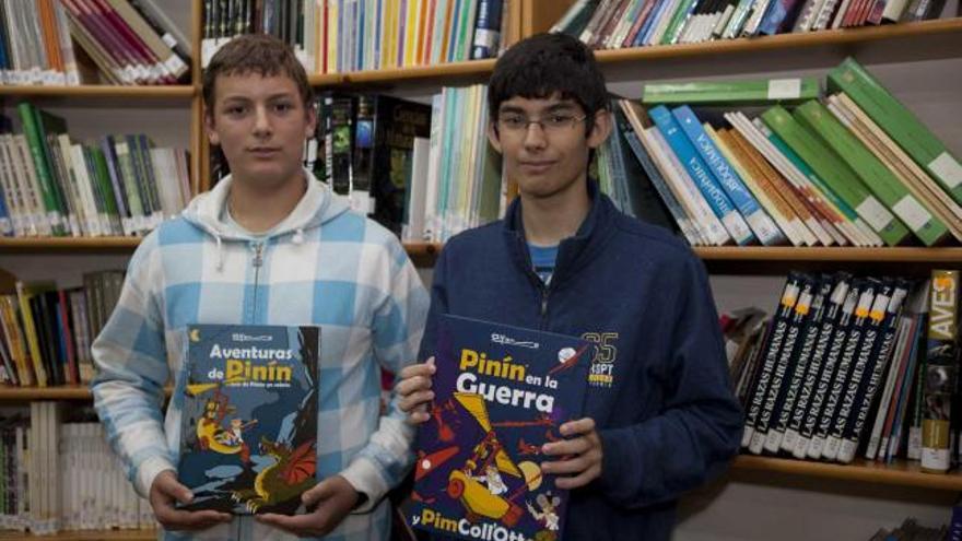 Enol Prada y David García, dos de los alumnos del IES La Quintana que participan en el proyecto.