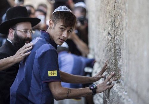 El Barcelona visita el Muro de las Lamentaciones