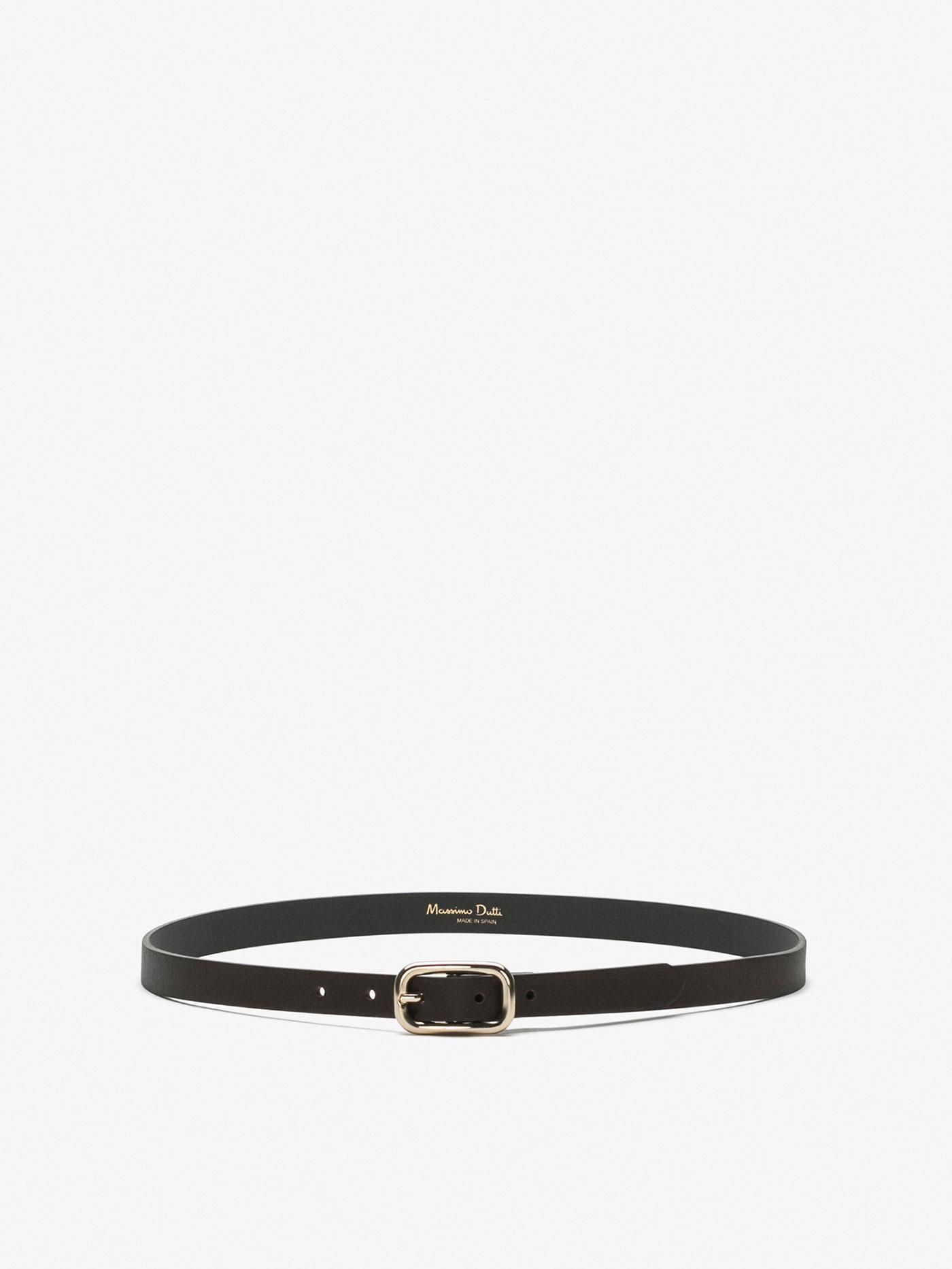 Cinturón detalle hebilla rectangular, Massimo Dutti