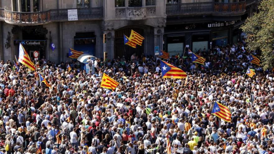 Confluència entre Rambla de Catalunya i Gran Via.