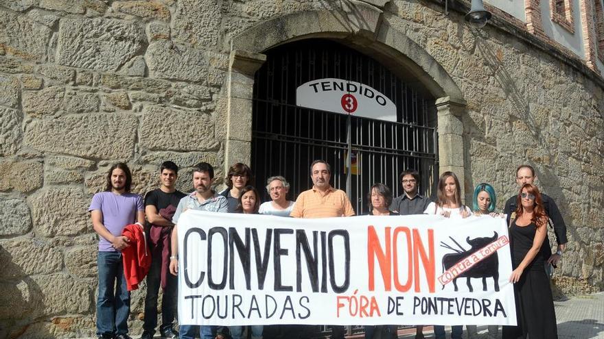 Una protesta contra los festejos taurinos