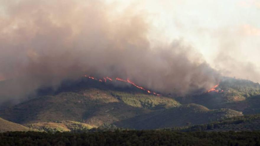 Alerta por un fuego en la Serra Calderona