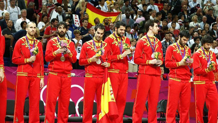 La selección española en el podio