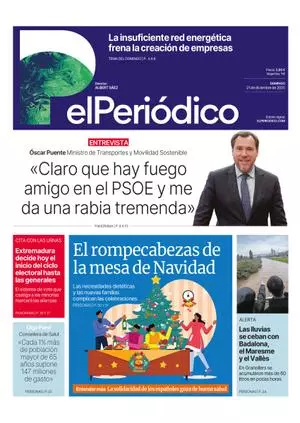 La portada de EL PERIÓDICO del 21 de diciembre de 2025