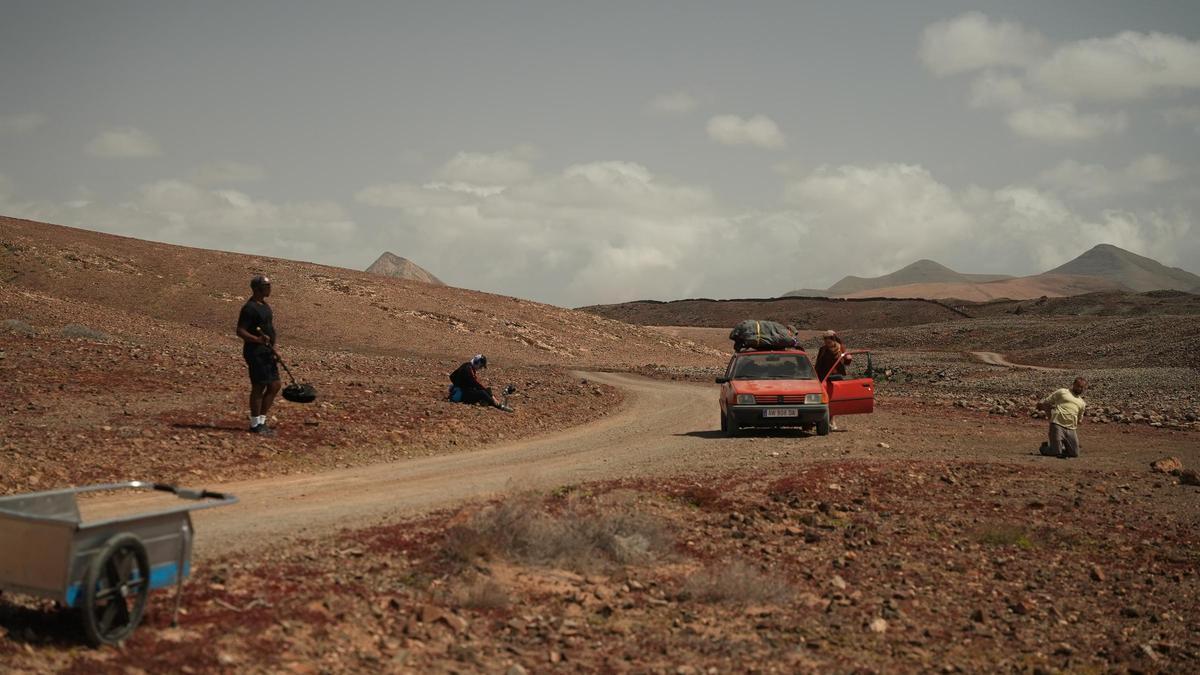 Imagen de uno de los momentos del metraje de la película en Fuerteventura.
