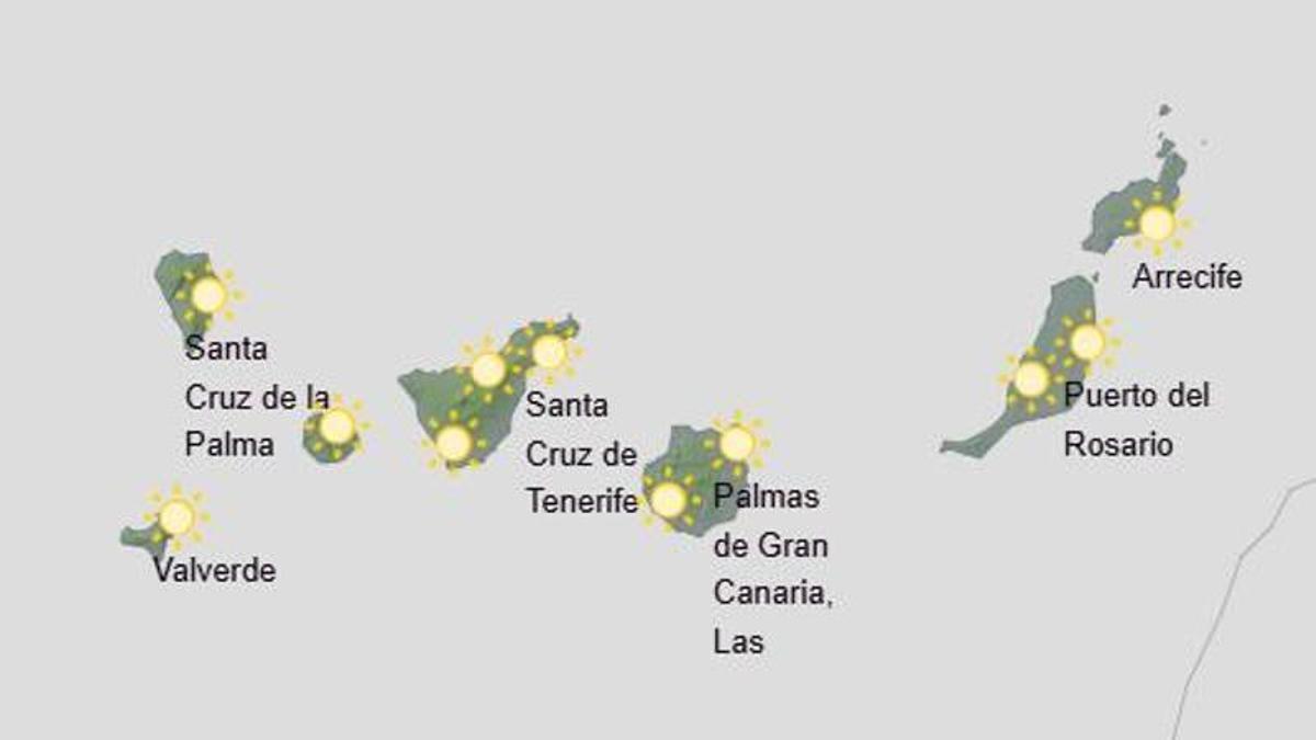 Pronóstico del tiempo de la Aemet en Canarias del 15 al 21 de febrero de 2026