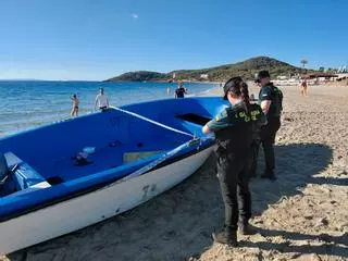 Patera llegada a Platja d'en Bossa