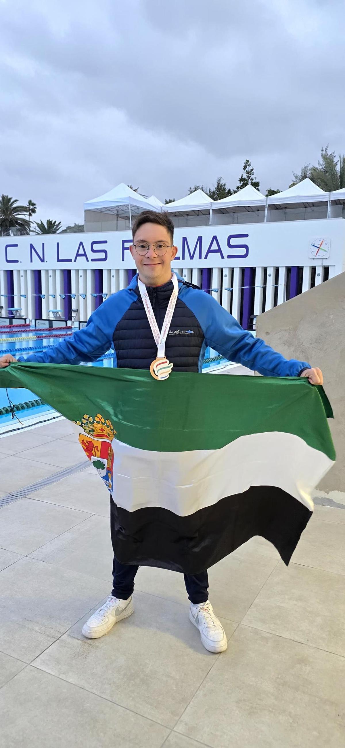 El nadador cacereño Guillermo Gracia.