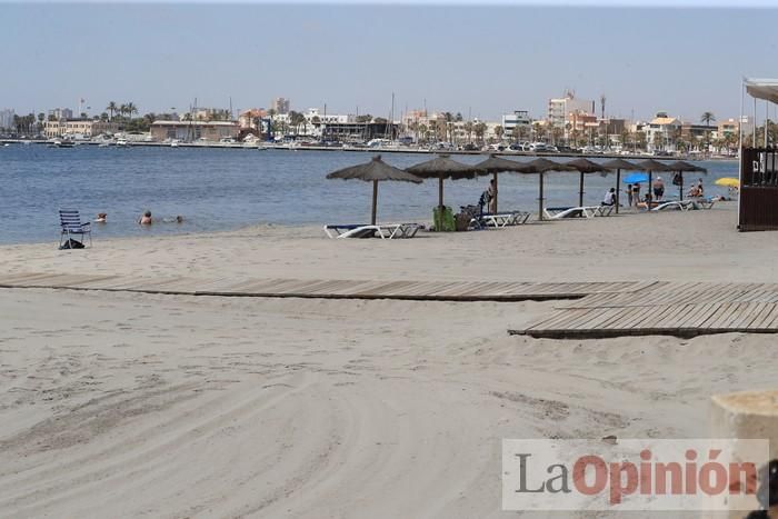 Ambiente en las playas de la Región durante el primer fin de semana de la 'nueva normalidad'