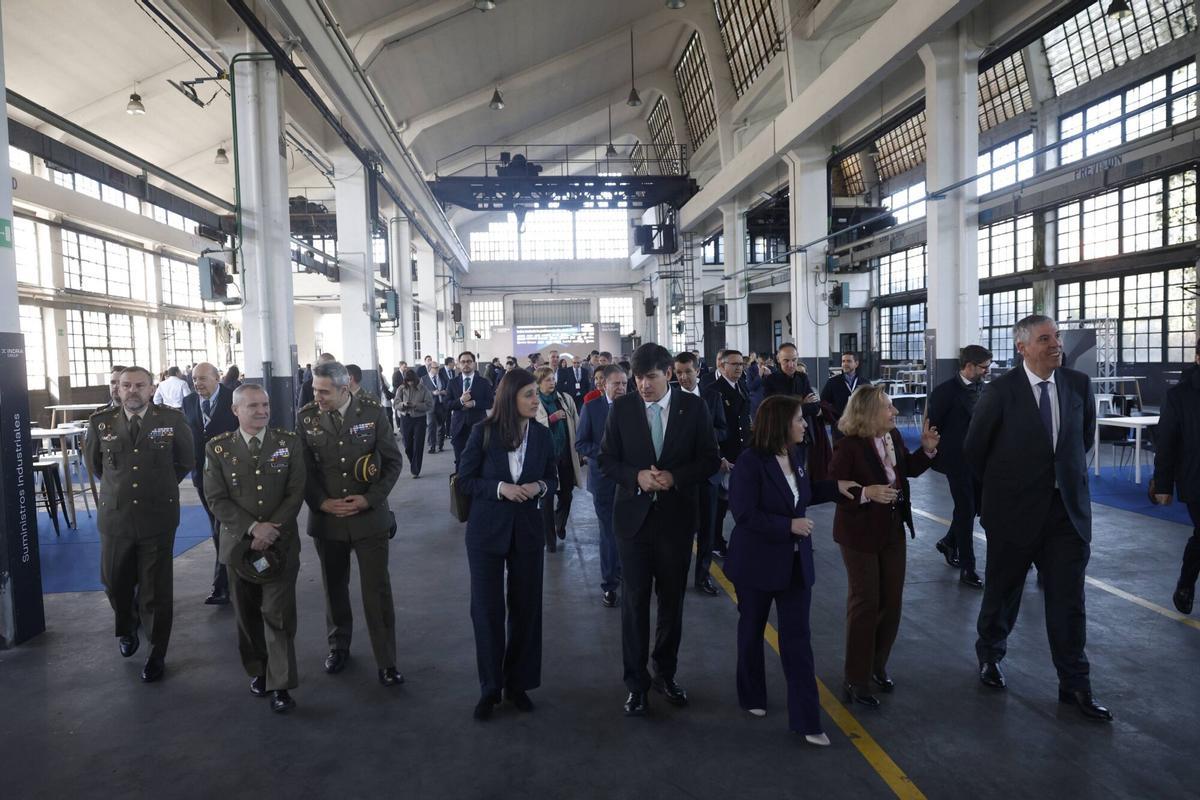 III Encuentro del Ecosistema de la Industria Nacional de Defensa centrado en el Corredor Norte, organizado por Indra en la Fábrica de Armas de La Vega, en Oviedo.
