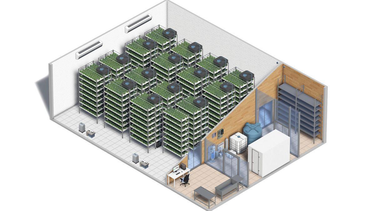 Proyecto de invernaderos verticales para experimentar con cultivos de alto valor industrial.