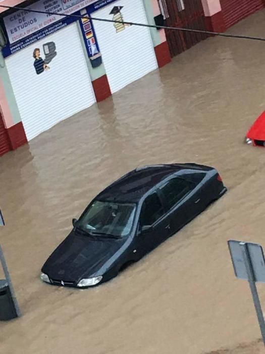 Avenida Jaime 1 de Sax inundada