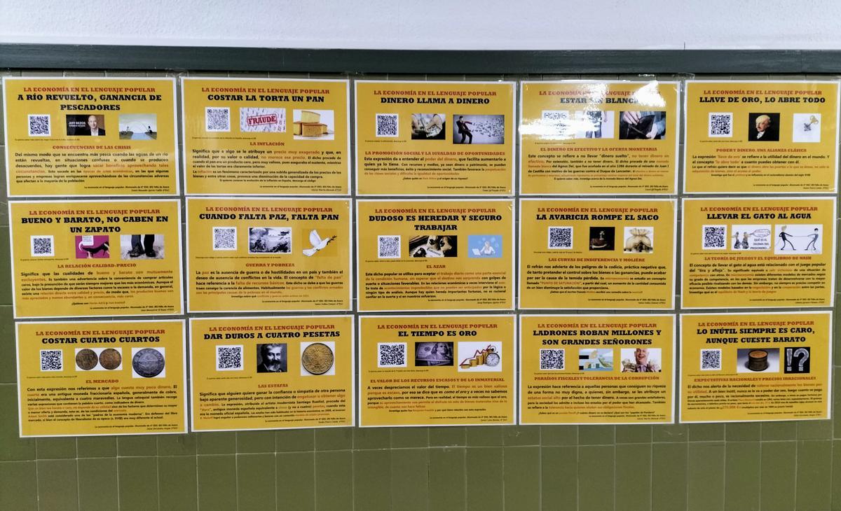 La exposición puede verse en los pasillos del centro para todo aquel que la quiera visitar.