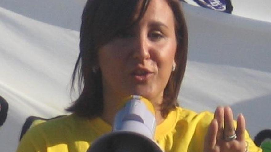 María José Catalá, en la protesta.