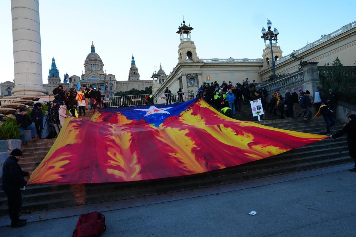 Protestas por la celebración de la cumbre España-Francia en Barcelona