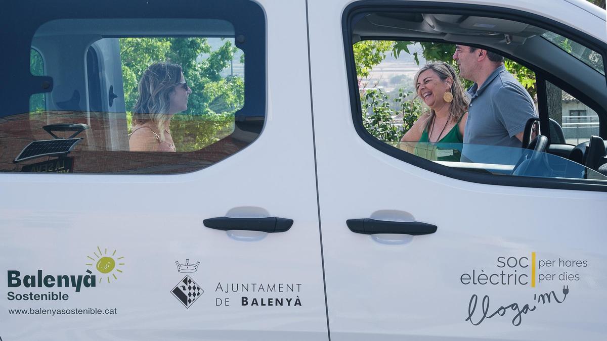 El vehículo compartido de la comunidad energética Balenyà Sostenible.