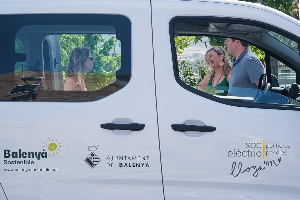 El vehículo compartido de la comunidad energética Balenyà Sostenible.