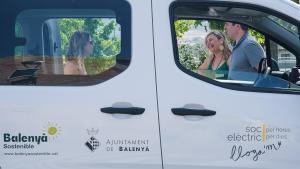 El vehículo compartido de la comunidad energética Balenyà Sostenible.