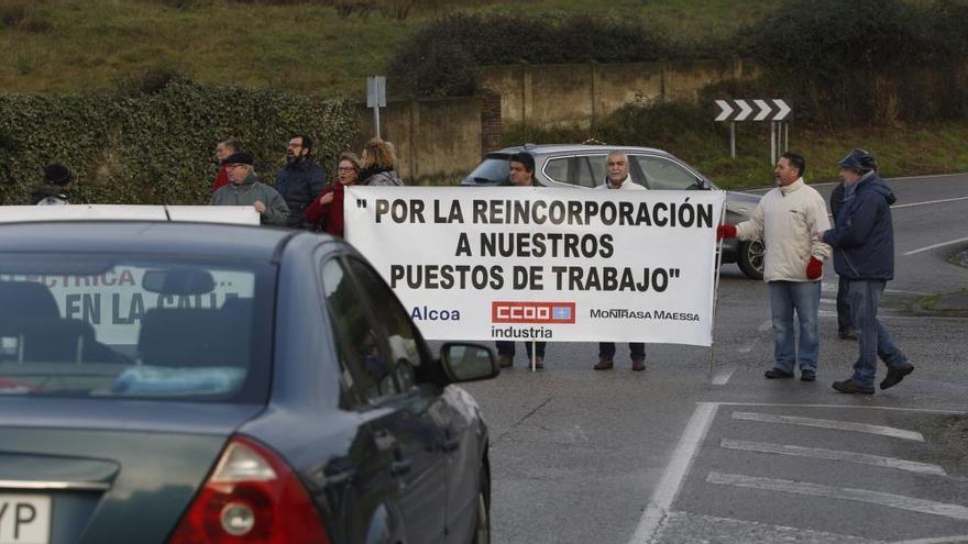 Atropellado un trabajador de Montrasa en la concentración de hoy