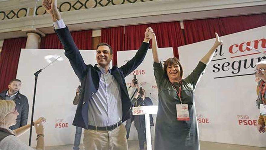 Sánchez y Armengol en un acto del PSIB.