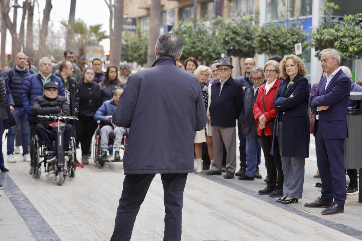 Francisco Bartual, de Aigües de l'Horta, durante su discurso.