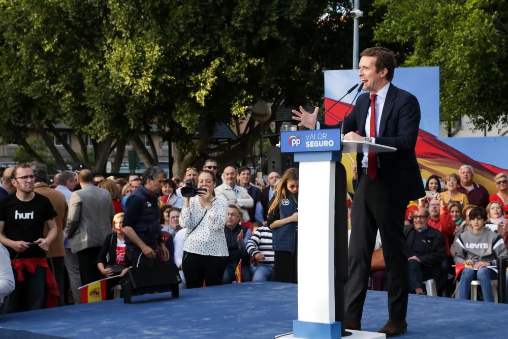 Pablo Casado visita Murcia un día antes del cierre de campaña