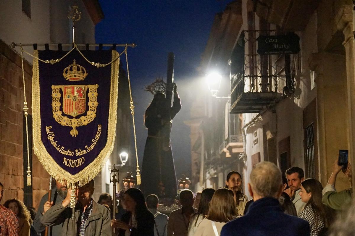 Nuestro Padre Jesús Nazareno durante el traslado del miércoles en Montoro.