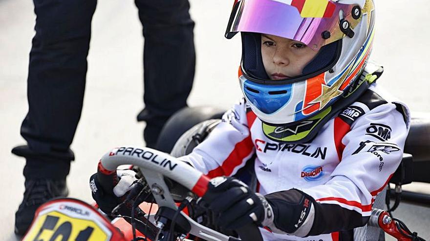 Christian Costoya al volante de su kart. |  // PAROLIN RACING TEAM