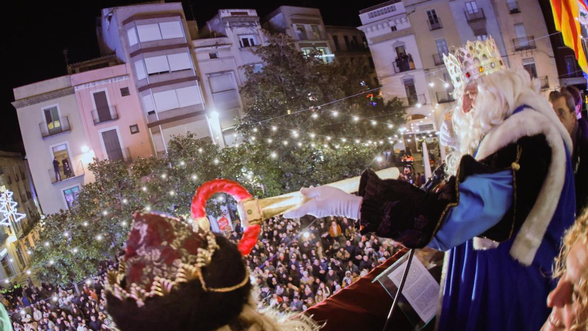 Ses Majestats a Figueres, en una imatge d'arxiu.