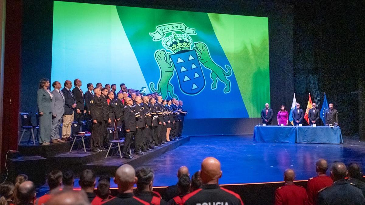 Celebración del Día de la Policía Canaria en Agüimes.