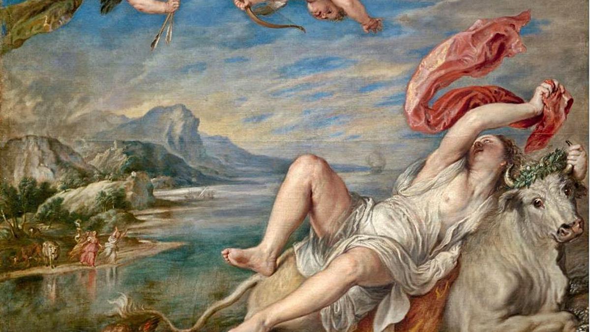 Rubens copiando a Tiziano, El rapto de Europa.