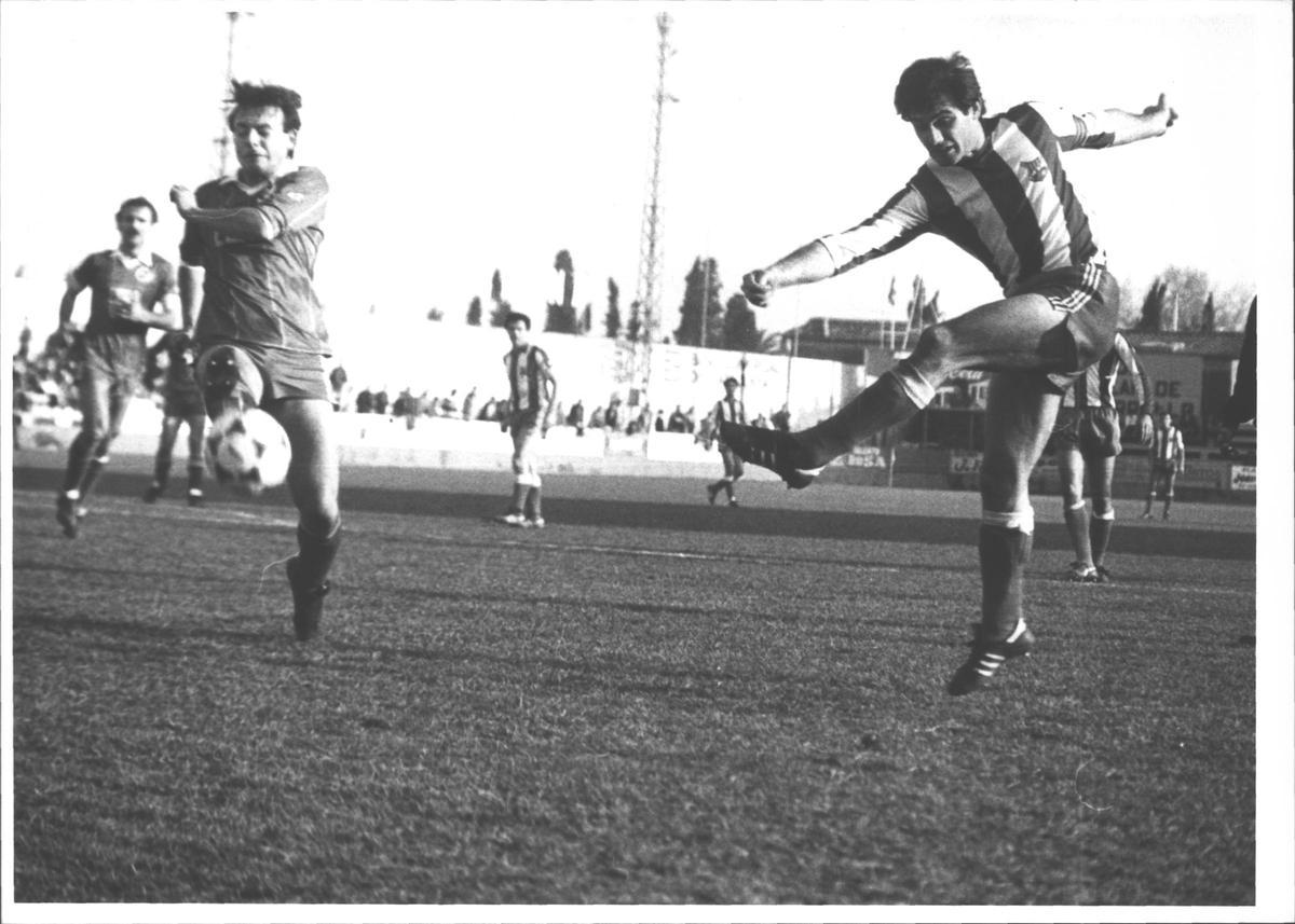 Vilarrodà, en un partit amb el Figueres el curs 82-83
