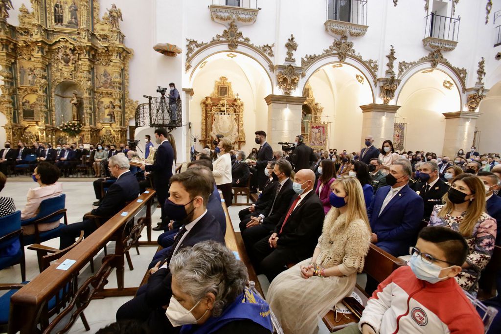 San Francisco acoge la misa en honor de la Dolorosa del Paso Azul de Lorca