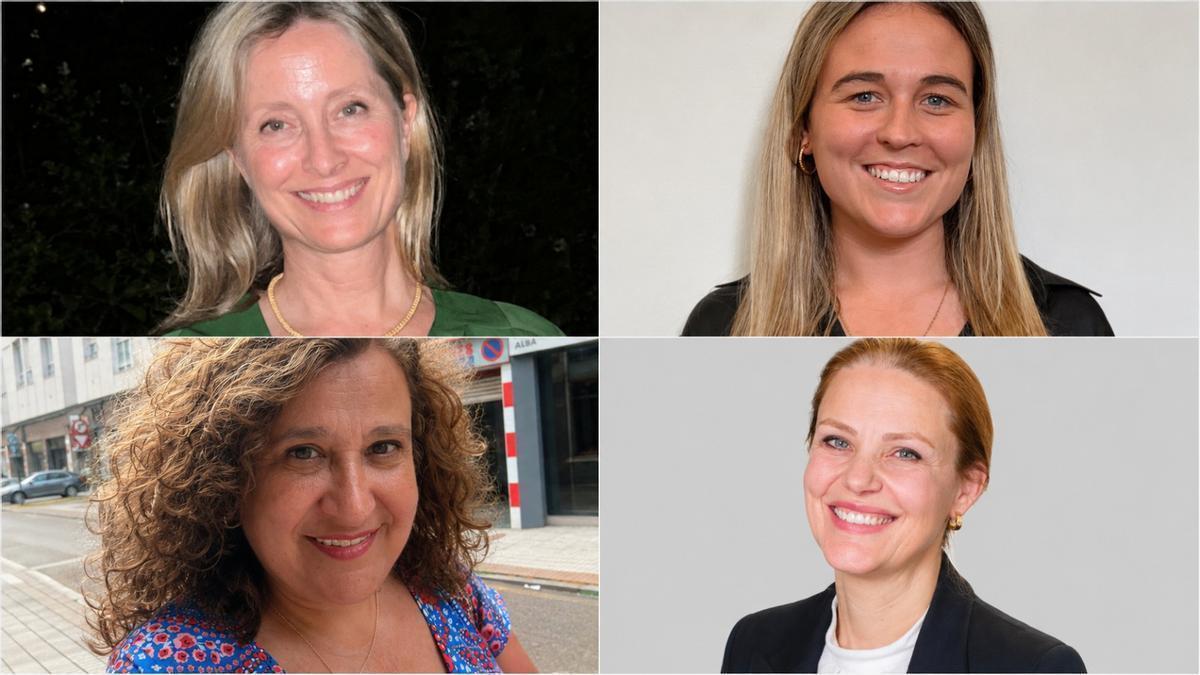 De izquierda a derecha y de arriba a abajo: Covadonga Bascarán Fanego, Lucía Morán Alonso, María Iglesias Rodríguez y Natalia Zárate-López.